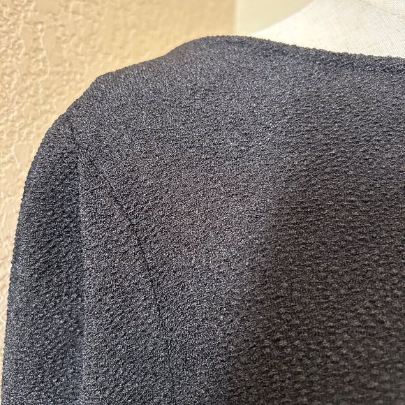 Astr The Label Black Puff Sleeve Long Sleeve Bodysuit Open Back Crepe Size XL - Picture 6 of 6